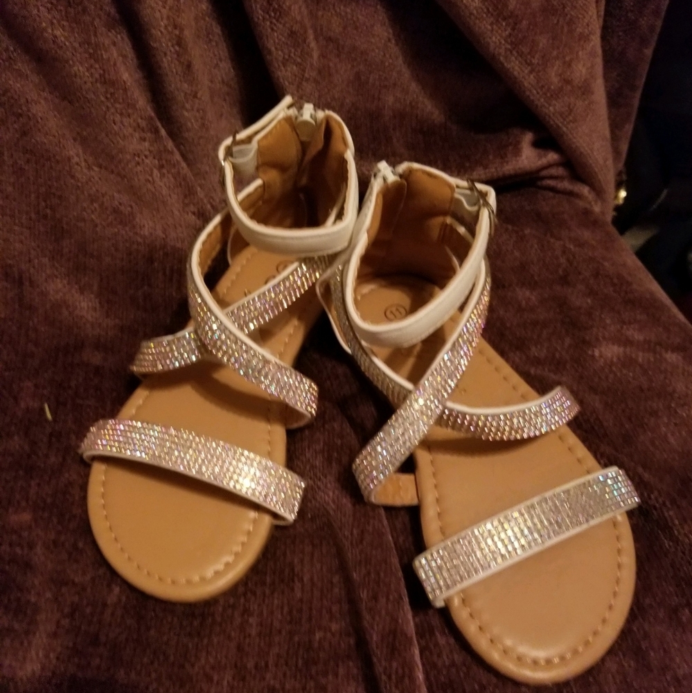 Girls sparkly sandals - NEW